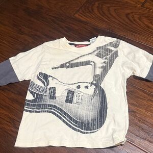 UNIONBAY Kids Cream and Gray Guitar Graphic Tee